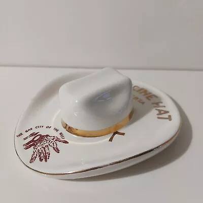 Hycroft China Medicine Hat Alberta Canada Souvenir 22k Gold Cowboy Hat  • £14.99