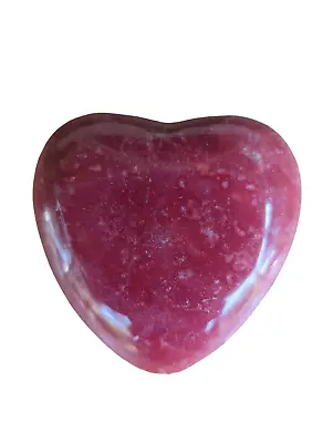 Vintage 1970s Carved Marble Stone Heart Shaped Paperweight 3.5” Art Decor • $21.99