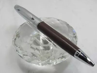 Gorgeous High Quality Montefiore Dark Wine Leather Twist Ball Point Pen • $48.99