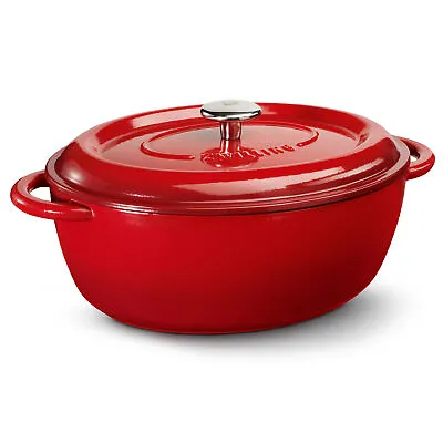 Zwilling Casserole Dish Cast Iron 29cm With Lid Induction Suitable Oven Safe Red • £32.99