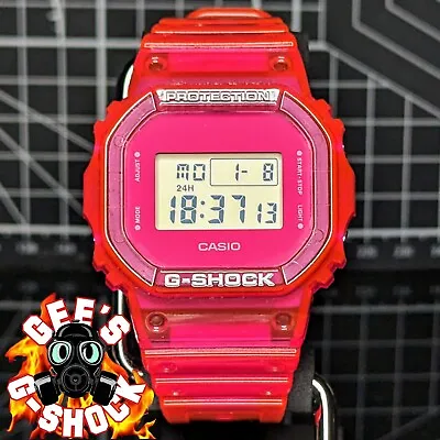 Casio G-Shock JDM DWE-5610 Custom Made By Casio MY G-SHOCK Service Jelly Pink • $125.06