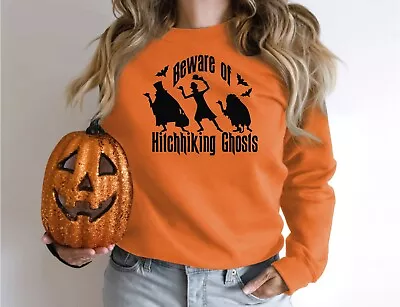 Happy Halloween Pumpkin Tee Witch  Season Unisex Sweatshirt Hichhiking Ghost • £14.69