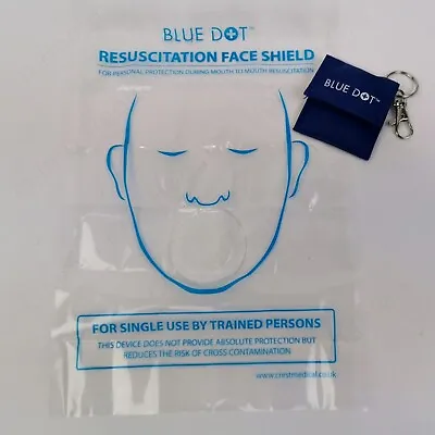£6.39 • Buy Blue Dot CPR Resuscitation Aid With Valve On Keyring  X 2. MOUTH To MOUTH.