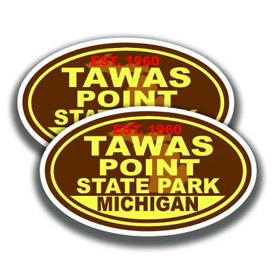 TAWAS POINT STATE PARK DECAL Michigan 2 Stickers Bogo Car Window • $3.95