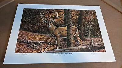 Henderson  Easing Through The Woods  Whitetail Deer Buck 1112/1250 LE Art Print • $39.99