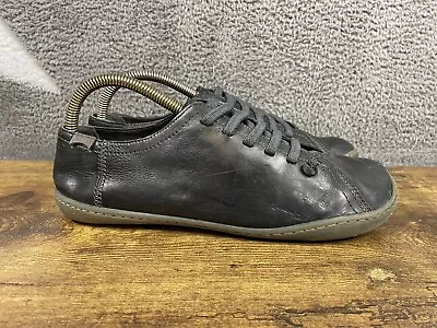CAMPER Peu Cami 17665 Black Soft Leather ShoesTrainersWalking Size UK 7 EU 40 • £34.99