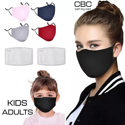 Adult Kids Washable Reusable Face Mask Protective Fabric Cotton Fashion Unisex • $2.49