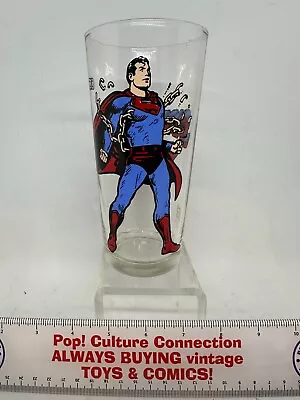 Vintage 1975 Pepsi DC Comics Superman Pint Glass Tumbler • $24.95