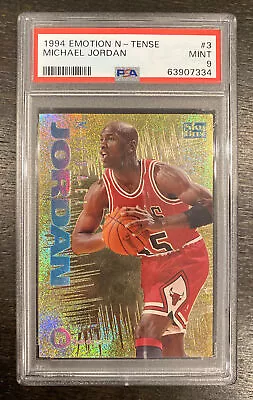 1994-95 Michael Jordan Skybox Emotion Ntense N-tense PSA 9 Mint #3 Chicago Bulls • $545.45