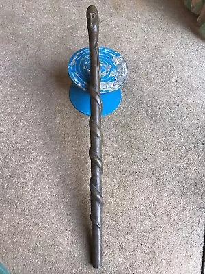 Antique Old Tribal Carved Head And Snake Wooden Walking Stick • £59.99