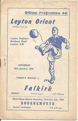 1959/60 Prog LEYTON ORIENT V FALKIRK (Friendly)      • £1.49