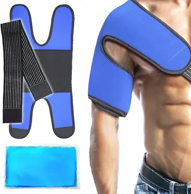 Shoulder Ice Pack Wrap For Injuries Reusable Shoulder Hot Cold Compress Gel Ice • £13.12