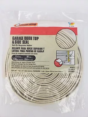 Frost King Sg30w 30 Ft 1.75” Garage Door Top & Side Vinyl Weather Stripping Seal • £13.70