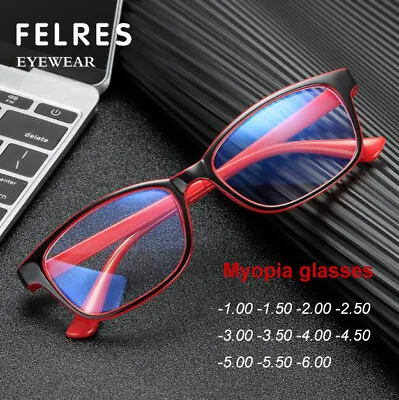 Small Frame Myopia Nearsighted Glasses For Men Women Anti-blue Light Glasses New • $7.79