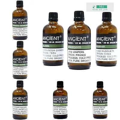 £10.50 • Buy 100ml Organic Base Carrier Oils - 100% Pure Natural Aromatherapy Massage Therapy