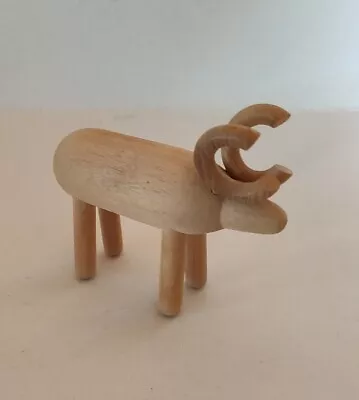 RARE VINTAGE  AARIKKA FINLAND WOODEN Reindeer  • $50