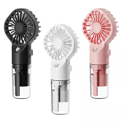 1/2 Pcs Mini Water Spray Mist Fan USB Rechargeable Handheld Portable Fan Cooler • $12.12