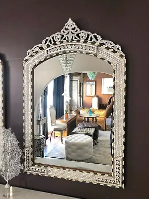 Modern Style Mother Of Pearl Inlaid Mirror  • $2350