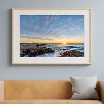 Framed Currumbin Sunrise Photographic Print -Coastal Beach Hamptons Framed Print • $549