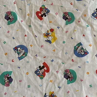 NWOT Vintage Dundee Disney Babies Fitted Crib Sheet Mickey & Minnie Mouse Alpha • $14