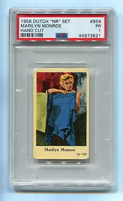 1956 Dutch Gum Movie Film Cards  Nr  Set Nr 959 Marilyn Monroe PSA 1 NQ Vintage • $49.99