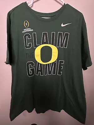 Nike University Of Oregon Ducks Football National Championship Game Shirt- 2XL • $14.99