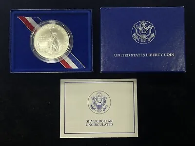 1986 US $1 Statue Of Liberty Ellis Island Commemorative Silver Dollar Coin • $25.95