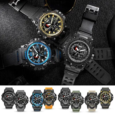 SMAEL Men's Military Wrist Watch Sport Quartz Analog Digital Shock Waterproof • $23.99