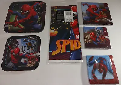 $4.99 • Buy Spider-man Birthday Party Supplies, Table Covers, Plates, Napkins, Amscan INC.