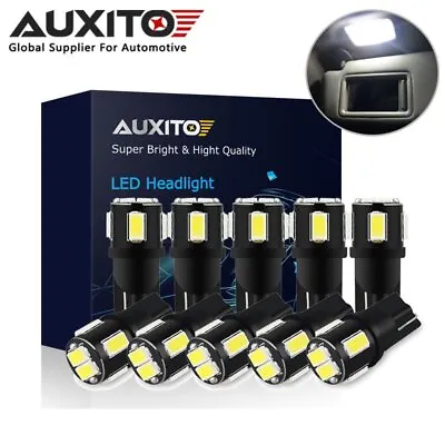 AUXITO 10X T10 LED White Car Interior Light Parker Bulb Wedge Globe 6000K White • $13.79