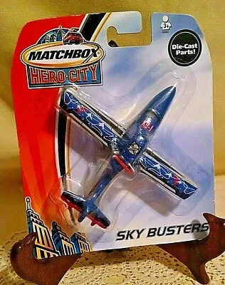 Matchbox Hero City Sky Busters Search Plane Blue Medical K9-1 2003 New Diecast. • $13.99