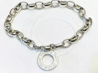 THOMAS SABO Charm Club Sterling Silver Classic Belcher Charm Bracelet 18cm $129 • $65