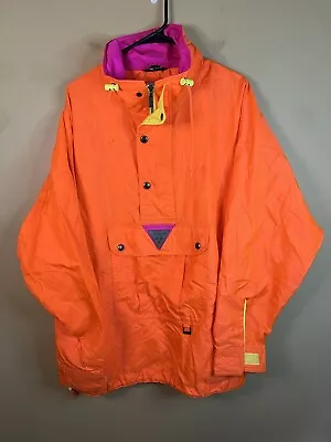 Vintage FERA Neon Ski Jacket Skiwear  1/4 Zip Pullover Men's Jacket M • $30