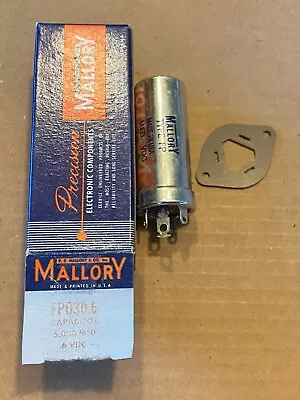 NOS NIB Mallory 5000 Uf 6v FP030.6 Can Capacitor With Mount • $10