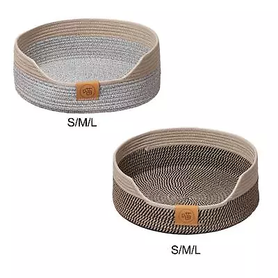 Woven Cat Bed Basket Nest Furniture Protection Pet Supplies Rest Durable Indoor • $72.04