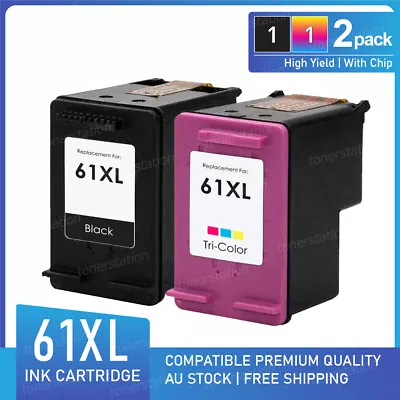 2x Ink Cartridge For HP 61XL HP Deskjet 1510 2050 2510 2540 Officejet 2620 4630 • $47.90