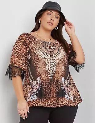$27.89 • Buy Beme Cold Shoulder Lace Detail Top Womens Plus Size Clothing  Tops Tunic