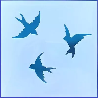 Flexible Stencil *FLYING BIRDS SWIFT* Painting Card Making Craft Small Or Medium • $2.75