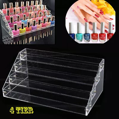 NEW 4 Tier Cosmetic Make Up Case Nail Polish Stand Rack Lipstick Holder Plastic • $19.86