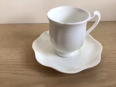 Coalport China Fluted Saucer + Similar Style  Small Teacup And Cream/milk Jug • £18