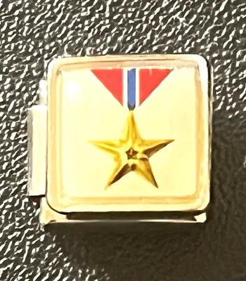 U.S. MILITARY BRONZE STAR AWARD MEDAL ITALIAN CHARM (Stainless Steel 9MM) • $11.59