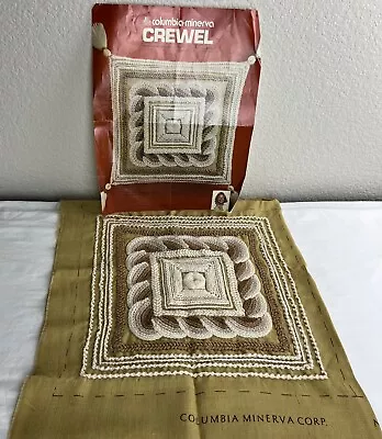 Vtg Columbia Minerva Already Stitched Crewel Irish Pillow 7609 By Erica Wilson • $22