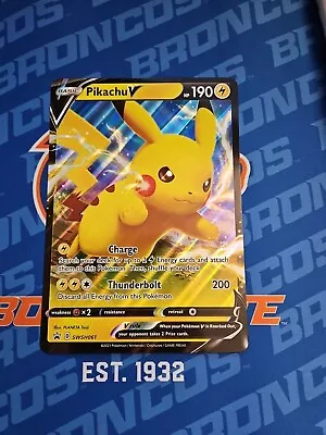 Pokémon TCG Pikachu V Pokemon Oversized Promos SWSH061 Holo Jumbo • $2.25