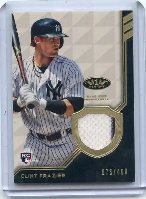 2018 Topps Tier One #t1r-cf Clint Frazier Jersey #75/400 Ny Yankees  082921  • $15.96