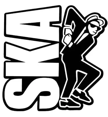 Ska Dancing Man Vinyl Decal -  Mod 2 Tone Scooter Rude Boy - For Car Window Van • £4.50