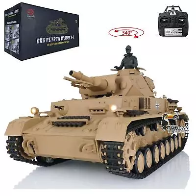 7.0 Henglong 3858 1/16 Scale Plastic German Panzer IV F RTR 2.4G RC Tank Model  • $141.93