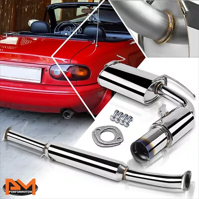 For 90-97 Mazda Miata MX-5 NA 1.6L/1.8L 3.5  Burnt Tip Muffler Catback Exhaust • $156.89