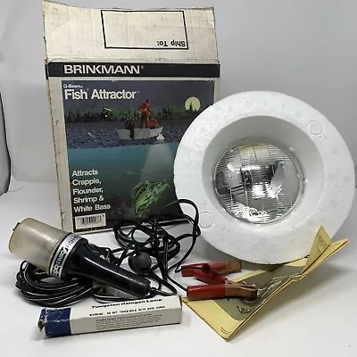 Vintage Brinkmann Q-Beam Fish Attractor Floating 12 Volt Fishing Light SEE NOTE • $33.55