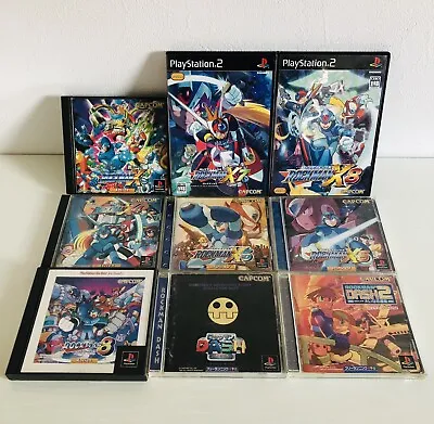 Rockman PS1 PS2 X3 X4 X5 X6 X7 X8 DASH Set Of 9 Mega Man Playstation Japan • $159.80