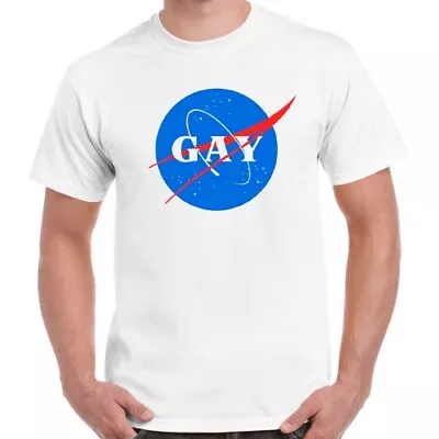 Nasa Gay Logo Lgbt Pride London Soho Cool Retro T Shirt 2894 • £6.35